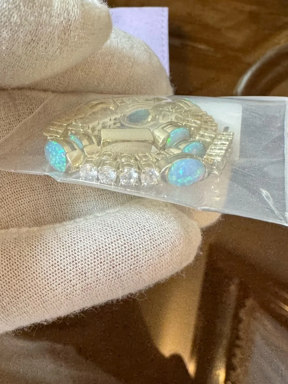 Melinda Maria Gold Bracelet with Blue Opal and Diamondette Stones